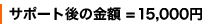 �T�|�[�g��̋��z = 15,000�~