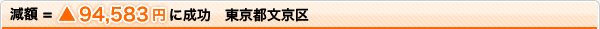 減額=▲94,583円に成功 東京都文京区